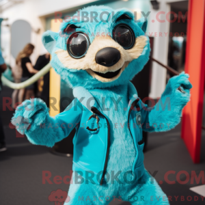 Mascot character of a Cyan...
