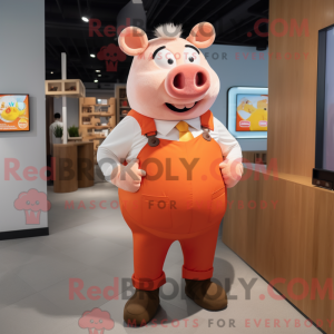 Postava maskota oranžového...