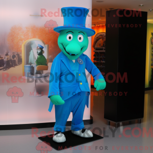 Maskotfigur af en Blue...