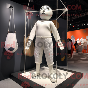 Maskot-karakter av en hvit...