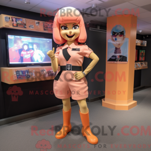 Mascot character of a Peach...