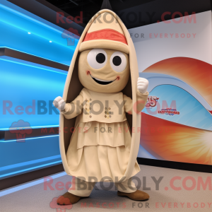 Mascot character of a Beige...