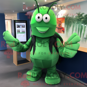 Mascot character of a Green...