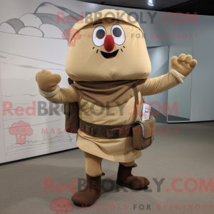 Mascot karakter van een Tan...