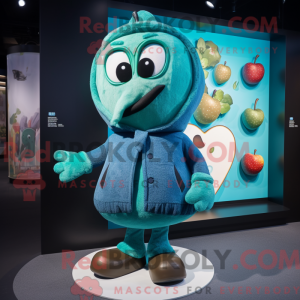 Mascot character of a Teal...