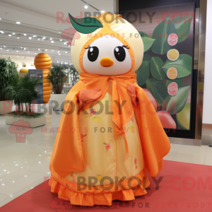 Maskot karakter af en Peach...