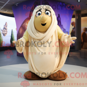Mascot character of a Beige...