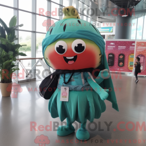 Mascot character of a Teal...