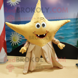 Beige Starfish mascotte...