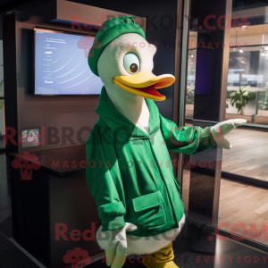 Mascot character of a Green...