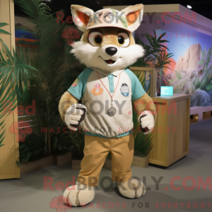 Mascot character of a Beige...