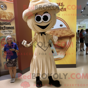 Mascot character of a Tan...