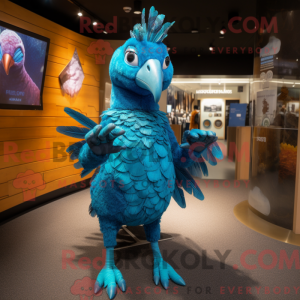 Mascot character of a Cyan...