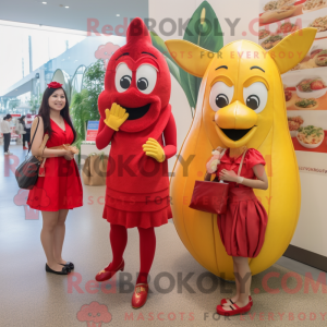 Mascot character of a Red...