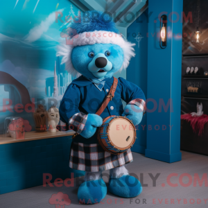 Mascot character of a Blue...