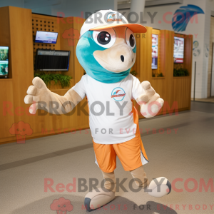 Mascot character of a Tan...