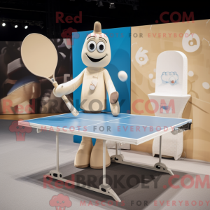 Mascot character of a Beige...