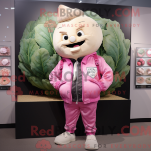 Mascot character of a Pink...