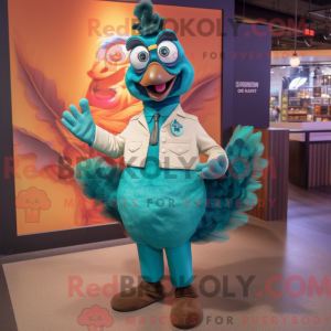 Mascot character of a Teal...