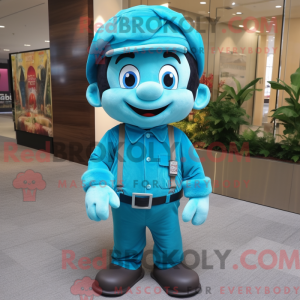 Mascot character of a Cyan...