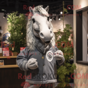 Mascot character of a Gray...