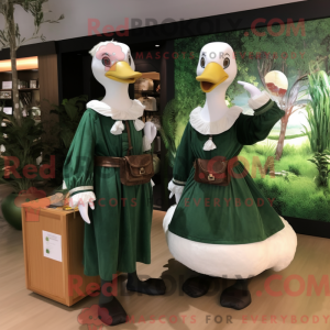 Personaje mascota de cisnes...