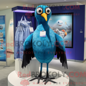 Maskottchen einer blauen...