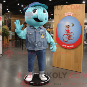 Mascot character of a Teal...