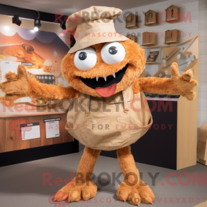 Mascot character of a Beige...