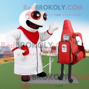 Mascot character of a White...