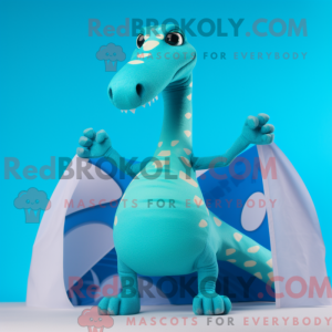 Maskotki av en cyan...