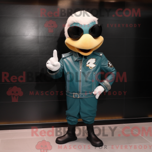 Mascot character of a Teal...