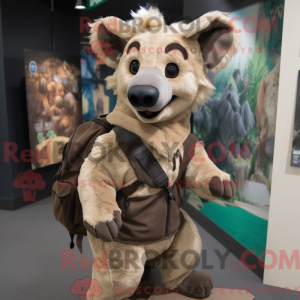 Maskottchen einer braunen...