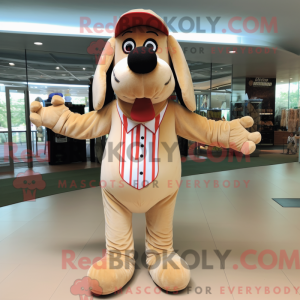 Mascot character of a Beige...