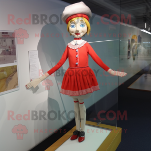 nan Tightrope Walker mascot costume character dressed with a Pencil Skirt and Foot pads