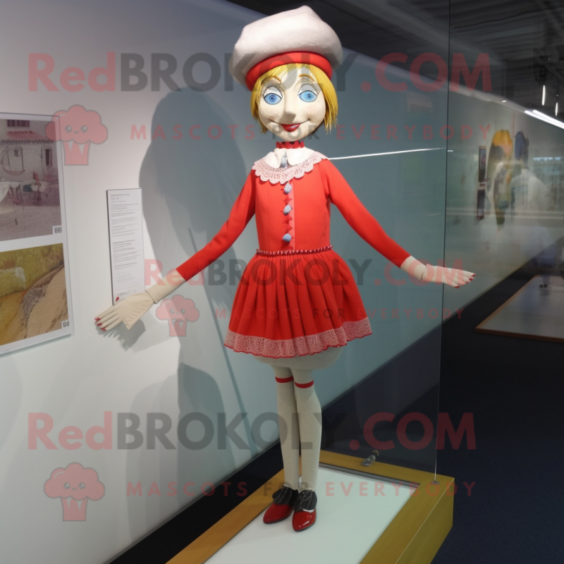 nan Tightrope Walker mascot costume character dressed with a Pencil Skirt and Foot pads nan Tightrope Walker mascot costume character dressed with a Pencil Skirt and Foot pads