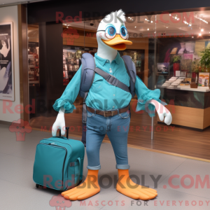 Postava maskota Teal Goose...