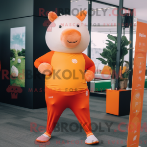 Maskotkarakter af en orange...