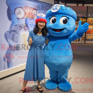 Mascot character of a Blue...