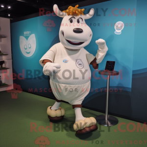 Mascot character of a Beige...