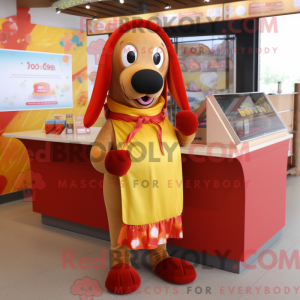 Maskot karakter af en Red...