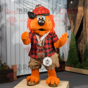 Orange sækkepibe maskot...