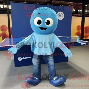Mascot character of a Blue...