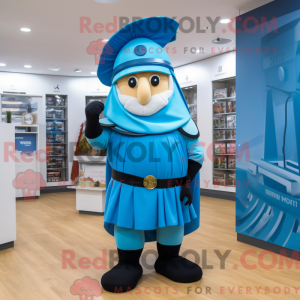 Maskottchen eines blauen...