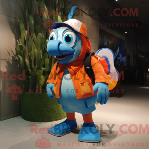 Personaje mascota de un pez...