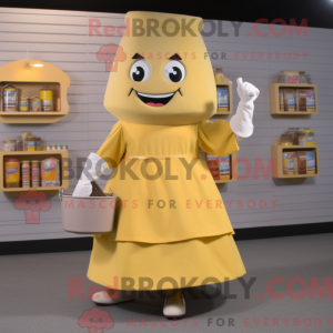 Mascot character of a Tan...