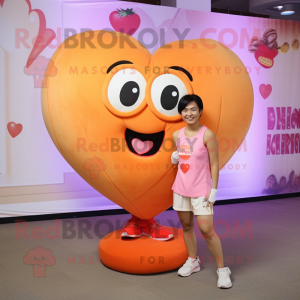 Peach Heart maskot kostume...