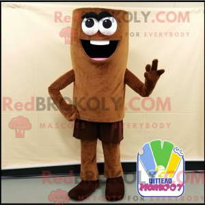Mascot character of a Brown...