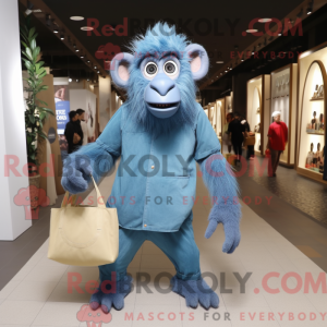 Maskottchen eines blauen...