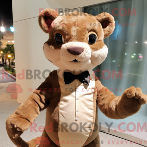 Mascot character of a Beige...